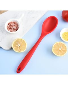 2 Pieces Small Multicolored Silicone Spoons Nonstick Kitchen Spoon Silicone Serving Spoon Stirring Spoon for Kitchen Cooking