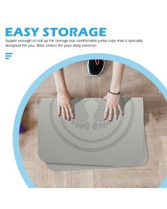 Fitness Jump Rope Mat Rope Skipping Mat Non- Slip Absorption Indoor Outdoor Padded Workout Mat for Cross Rope Exercise Supply