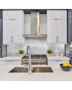 Kitchen Self-Adhesive Wallpaper,Stove Countertop Waterproof High Temperature Resistant Stickers, Cabinet Aluminum Drawer Sticker