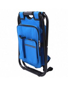 Backpack Chair Foleable Camping Fishing Stool with Cooler Insulated Bags Multifunction Hunting Backpack Chair Stool for Outdoor