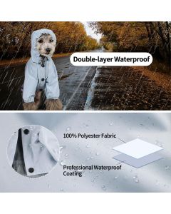 Reflective Strap and Leash Hole Adjustable Pet Water Proof Clothes for Small Dog  for Puppy Small Medium Cats
