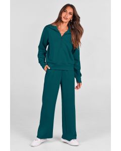 Women's 2-Piece Leisure Tracksuit, Ideal For Lounging, Errands & Casual Outings, XXL (Dark Teal)