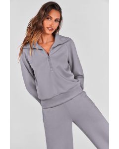 Women's 2-Piece Leisure Sweatsuit for Daily Wear, Lounging, Sports & Outdoor Activities, M (Gray)