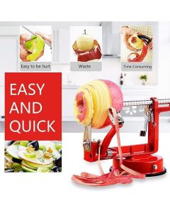 3 in 1 Manual Apple Peeler Corer Slicer Red Fruit Cutter for Kitchen Use
