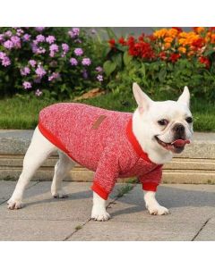 L Size Cute Pet Dog Warm Jumper Sweater Clothes Cat Knitted Coat Winter - Pink