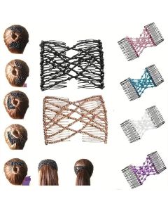 6PCS Creative Magic Hair Comb Bun Maker Styling Tool for Easy Hairdo and Updos