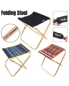 Folding Camping Chair Portable Fishing Stool Lightweight Outdoor Travel Seat - Red