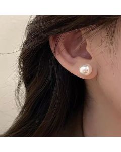 High-Grade Pearl Earrings for Women Stylish Jewelry Gift Classy Accessories - 10MM