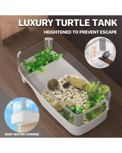 Tortoise Tank With Basking Table Brazilian Turtle Habitat For Living Room