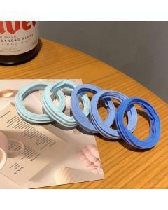 5PCS Girls Hair Bands Gradient Colour Rope Ring Elastic Hairband Ponytail Holder - Grey-5PCS