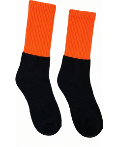 12x Pairs HI VIS SOCKS Workwear Work Safety Tradie High Visibility Fluro - Assorted Colours
