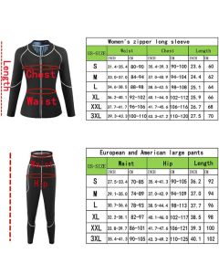XL Size Black and Blue Women's Workout Sauna Sweat Suit Set: Long Sleeve & Leggings - High Elasticity Compression Shapewear for Weight Loss & Yoga