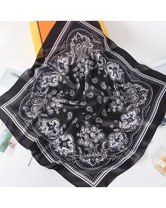 Red and white Women's 70cm Square Scarf - Bohemian Paisley & Vintage Print Collection - Lightweight Satin Feel, Versatile Neck Tie, Head Wrap, Bag Accent, Everyday Elegance, Gift Ready