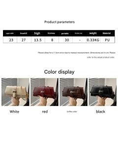 Coffee color French Chic Baguette Shoulder Bag Women’s Minimalist Crossbody Bag with Premium Feel