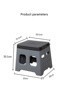 Grey Portable Folding Toilet Stool Outdoor Camping Car Emergency Portable Potty Chair