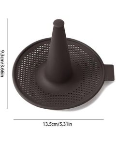 Silicone Donut Baking Mould for Homemade Baking - Heat Range -30℃ to 230℃, Non Stick Pastry Pans with Perforated Base & Cone Centre (6pcs Coffee)