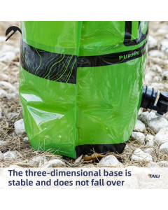 5L Green Outdoor Collapsible Water Storage Bag with Tap & Handle - Portable Camping Water Container for Hiking Picnic Travel and Emergency Water Storage