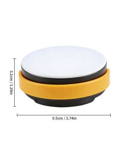 LY20 Black and Yellow Compact Solar Camping Lantern for Home Travel Use, Outdoor LED Emergency Tent Lamp and Hanging Light - 4 Lighting Modes and 3 Levels Brightness Adjustment, LED Power Display, Solar & USB-C Dual Charging (2 Pack)