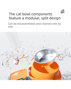 Yellow and Green Cat & Dog Feeding Station with Water Dispenser – Elevated Stainless Steel Pet Bowl Set with Slow Feeder, Anti-Spill Design and Automatic Water Supply
