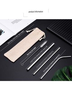 Blue 304 Stainless Steel Magnetic Hanging Water Bottle Set, 12.17 oz Reusable Drinking Bottle, Comes with 4 Stainless Steel Straws, Cleaning Brush, Storage Bag and Magnetic Plate