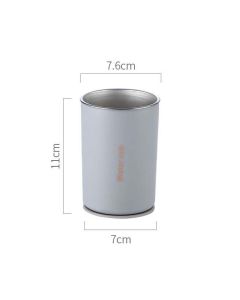 Gray 304 Stainless Steel Magnetic Hanging Water Bottle, 12.17 oz Double-Wall Insulated Coffee/Milk Cup with Magnetic Coaster
