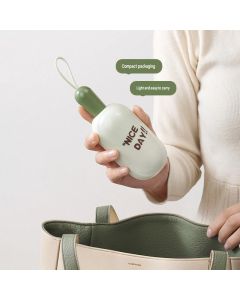 Green Portable 3-in-1 Cup Cleaning Brush Set – Extendable long-handled sponge head cup brush, silicone rim brush, and crevice brush; travel cup cleaner with storage case