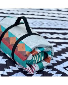 200 x 300 CM Extra Large Thick Waterproof Ultrasonic Picnic Blanket - Colorful Ethnic Pattern Outdoor Camping & Beach Mat for 10 to 12 People