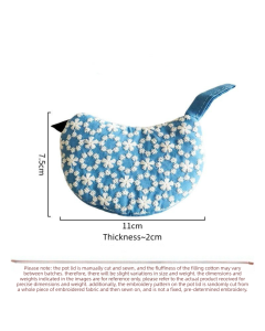 2 PCS Brown Blue Bird Shaped Pot Lid Lifter Heat Resistant Cotton Potholder - Embroidered Floral Kitchen Accessory for Saucepan Handles and Hot Cookware