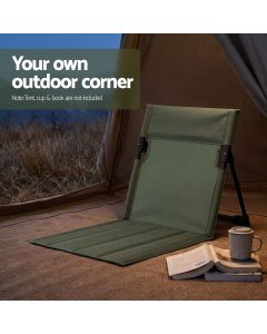 Weisshorn Foldable Camping Chair Oxford Aluminum Alloy Backrest 70kg Green