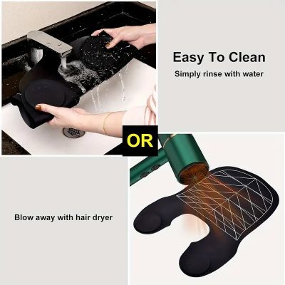 Purple Striped Silicone Hairdressing Cape - Extended Oversized Shoulder Pad for Hair Dyeing and Perming