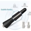 Car Antenna FM DAB Car Radio Antenna 6.5cm Mini Short Car Antenna with Powerful FM/AM/DAB Reception Function, Stainless Steel + Steel material