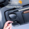 Car Visor Organizer, Premium Leather Sunglasses & Card Holder for Cars, Registration/Insurance Slot, Credit Card Pockets, Automotive Interior Organizer for Car Sun Visor (Black Leather)