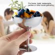 Ice Cream Cup, 4Pcs Stainless Steel Serving Dessert Bowls Cups Sauce Bowls Mini Round Footed Yogurt Snack Candy Cups for Salad Fruit Pudding Christmas Party