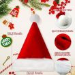 10Pack Christmas Santa Hats For Adults - Extra Thicken Velvet Claus Women Men Fluffy Plush Xmas Party Supplies New Year's Eve Teenagers
