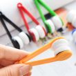 Portable Eyeglass Cleaner Brush Soft Sun Glasses Cleaning Clip Eyeglasses Cleaning Tool for OutdoorYellow