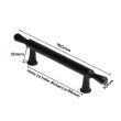 Black Zinc Kitchen Cabinet Handles Drawer Bar Handle Pull 96mm