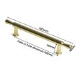 Gold Zinc Kitchen Cabinet Handles Drawer Bar Handle Pull 128mm