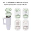 Green 40oz Silicone Replacement Coffee and Pill Mug Lid - BPA-Free, Leak-Proof, Dishwasher Safe