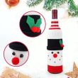 Snowman Designs Style  Knitted Christmas Wine Bottle Cover - Festive Table Decor for Holiday Parties and Home Dining