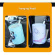 Space rabbit pattern Car Trash Can - Foldable Dual-Layer Waterproof Car Garbage Bin , Space-Saving, Easy Clean, Portable Storage for Vehicle Interior, Durable Faux Leather Material