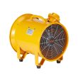 VEVOR Portable Ventilator, 304.8mm/12inch Heavy Duty Cylinder Fan, 550W Strong Shop Exhaust Fan 2500CFM, 3m Power Cord (No charging head), Industrial Utility Blower for Sucking Dust, Smoke Home/Workplace