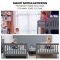 Kingston Slumber Bunk Bed Triple Wooden Single Over Double Beds for Kids, Solid Pine Wood, Convertible Design, Grey