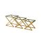 Bella Set of 3 Gold Side Table - Clear Glass