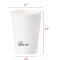 1000x 12oz Premium Paper Coffee Cups in White Bulk Wax Free Extra Strong in White