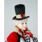 LUXURY CHRISTMAS CAROLLER ELF BLACK/RED 65CM