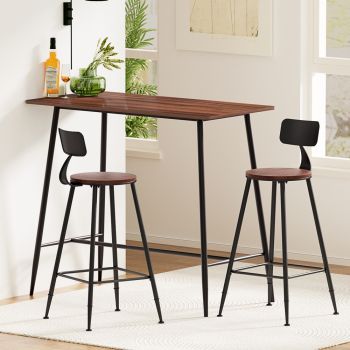 Artiss Bar Table and Stools Set Dining Desk Kitchen Chairs Cafe Pub