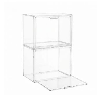 Artiss Clear Acrylic Display Case Box 2 Pack For Toys 54cm