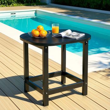 Gardeon Outdoor Coffee Side Table HDPE Desk Patio Furniture Camping Garden Black