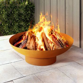 Grillz Fire Pit Iron Bowl 80cm Outdoor Patio Fireplace