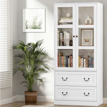 Artiss Buffet Sideboard 180cm Hutch Storage Cabinet Kitchen Drawer Door White